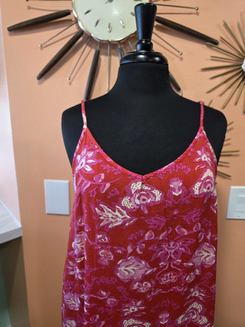 NATURAL LIFE Fuchsia Floral Maxi Dress Large Boho Babe Summer - Picture 4 of 12